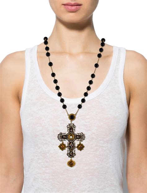 dolce and gabbana rosary necklace